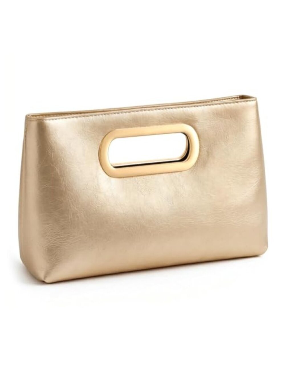 Suede Top Handle Evening Clutch with Detachable Chain Crossbody